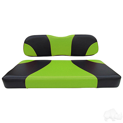 RHOX Front Seat Cushion Set, Sport Black/Green, Club Car DS