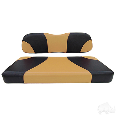 RHOX Front Seat Cushion Set, Sport Black/Tan, Club Car DS