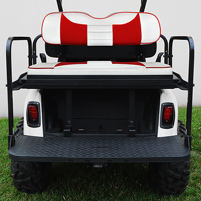 RHOX Rhino Aluminum Seat Kit, Rally White/Red, E-Z-Go RXV 08+