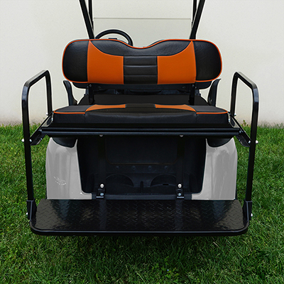 RHOX SS Seat Kit, Rally Black/Orange, E-Z-Go RXV 08+
