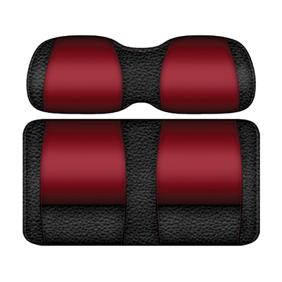 DoubleTake Veranda Front Cushion Set, E-Z-Go TXT 96+, Black/Ruby