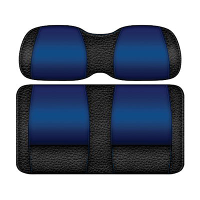 DoubleTake Veranda Front Cushion Set, E-Z-Go RXV 08+, Black/Blue