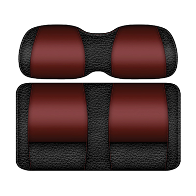 DoubleTake Veranda Front Cushion Set, Club Car DS New Style 00+, Black/Burgundy