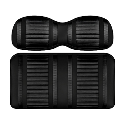 DoubleTake Extreme Front Cushion Set, E-Z-Go RXV 08+, Black/Black