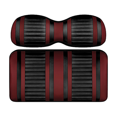 DoubleTake Extreme Front Cushion Set, E-Z-Go RXV 08+, Black/Burgundy