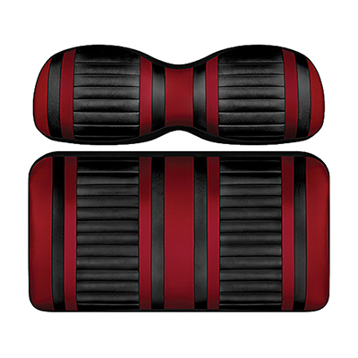 DoubleTake Extreme Front Cushion Set, E-Z-Go RXV 08+, Black/Ruby