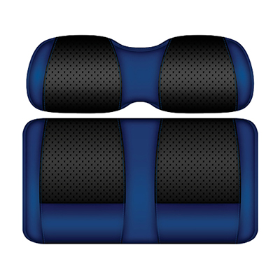 DoubleTake Clubhouse Front Cushion Set, E-Z-Go RXV 08+, Black/Blue