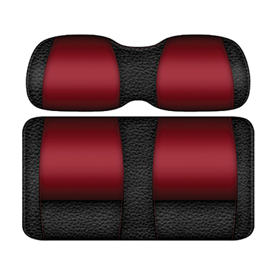 DoubleTake Veranda Seat Pod Cushion Set, E-Z-Go TXT 96+, Black/Ruby