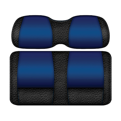 DoubleTake Veranda Seat Pod Cushion Set, Club Car DS New Style 00+, Black/Blue