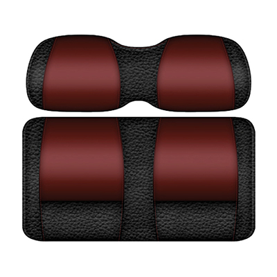 DoubleTake Veranda Seat Pod Cushion Set, Club Car DS New Style 00+, Black/Burgundy