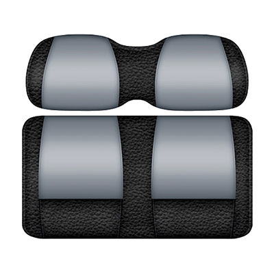 DoubleTake Veranda Seat Pod Cushion Set, Club Car DS New Style 00+, Black/Silver