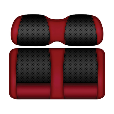DoubleTake Clubhouse Seat Pod Cushion Set, E-Z-Go TXT 96+, Black/Ruby